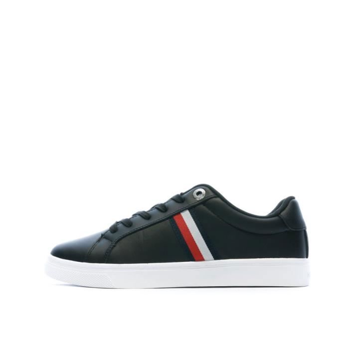 Baskets Noires Femme Tommy Hilfiger Essential Black Cdiscount