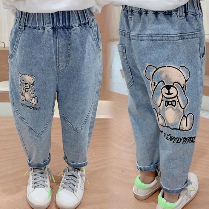 2020 Jeans D chiquet s Enfant Gar on Fille Pantalon en Denim
