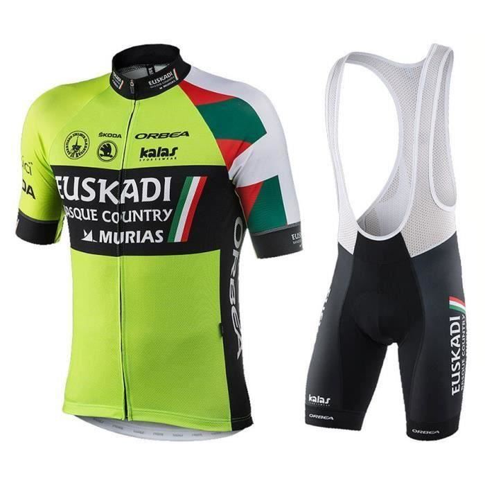 5 couleurs Homme Cyclisme Gel Rembourré Cuissard Kits Shirt à Manches Courtes Jersey Set 