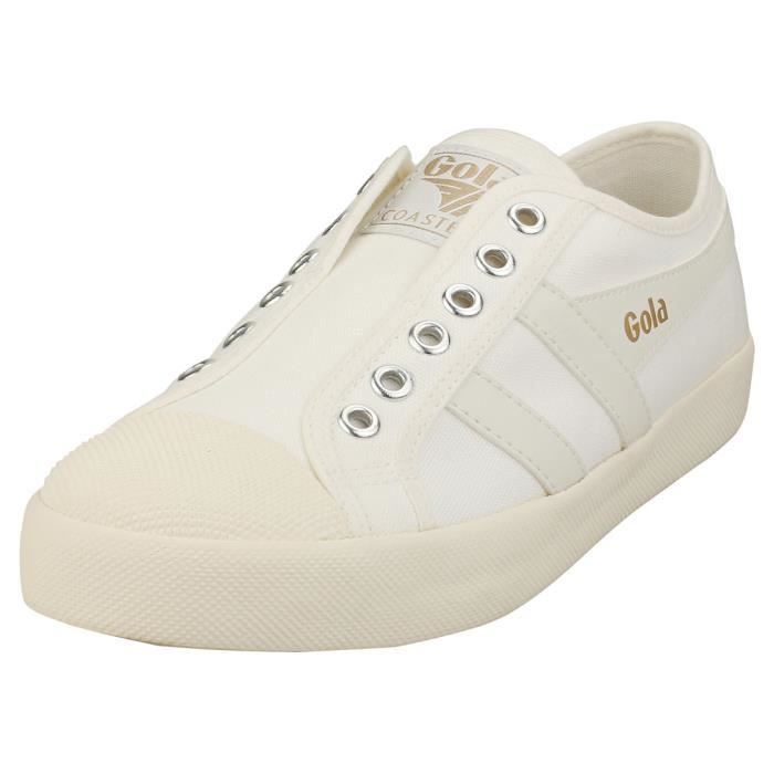 Baskets Gola COASTER SLIP Femme Blanc Blanc Cdiscount Chaussures