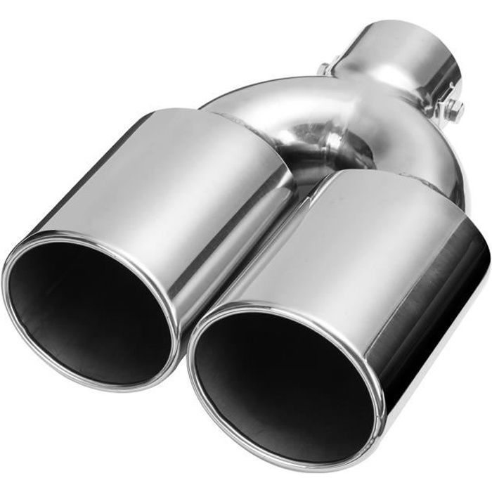 Neufu Pot D Echappement Double Sorties Universel En Acier Inoxydable Pour Voiture Achat Vente Pot D Echappement Neufu Pot D Echappement Cdiscount