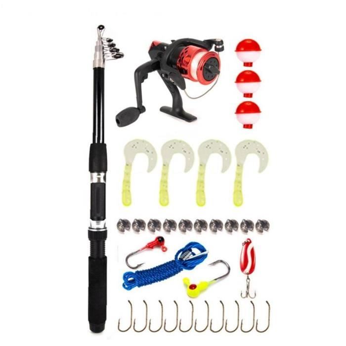 Canne à Pêche Télescopique Portable Pour Enfants - Kit Complet Débutants Avec Moulinet Et Accessoires