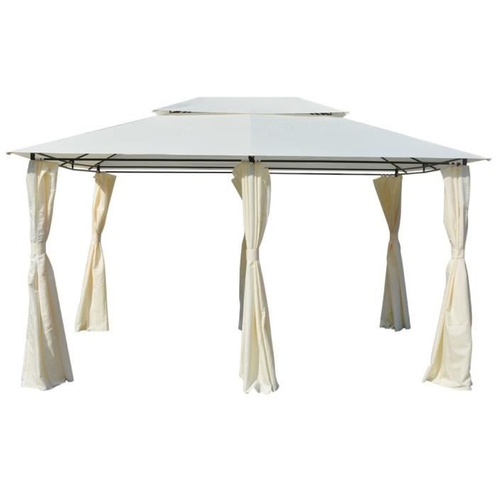 Tonnelle Avec Rideaux 4 X 3 M Blanc Achat Vente Tonnelle Barnum Tonnelle Avec Rideaux 4 X 3 M Cdiscount