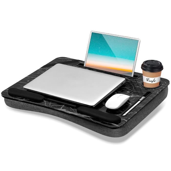 VALUE Support portable universel pour ordinateur portable/tablette avec coussin, gris - France