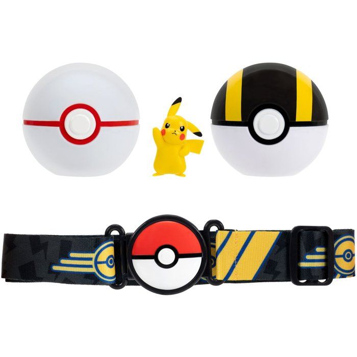 Ceinture Poké Ball POKEMON ClipN Go Pikachu 2 Poké Balls figurine incluse