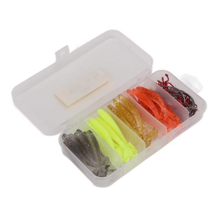 Leurres de Pêche Kit XiYee 109 Pièces Métal Dur LeurresSouples Pêche