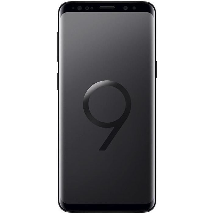 Vente T&eacute;l&eacute;phone portable Samsung Galaxy S9 64 Go 5.8-Inch UK version Smartphone - Minuit Noir pas cher