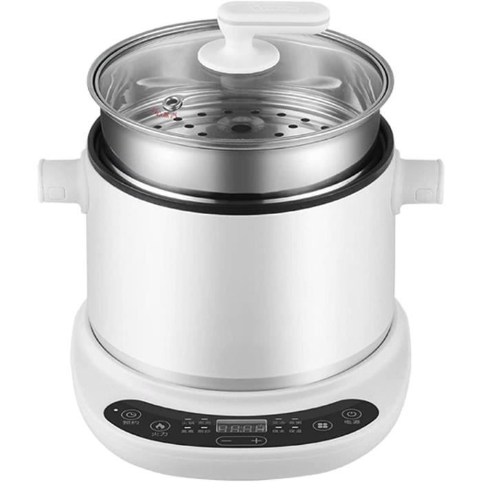 Marmite Électrique Pssopp 1.8L Antiadhésive - Multifonction Cuisson Vapeur, Friture, Ragoût - Idéal Dortoir Étudiant
