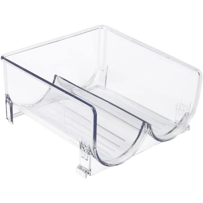 Porte-Bouteilles Pour Frigo - Organisateur à Rainures Gris Clair, Pour Vin, Bière, Canettes