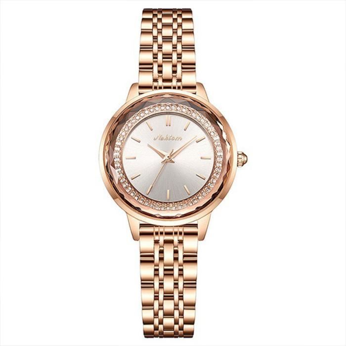 Montre femme quartz automatique diamant briller tanche bracelet