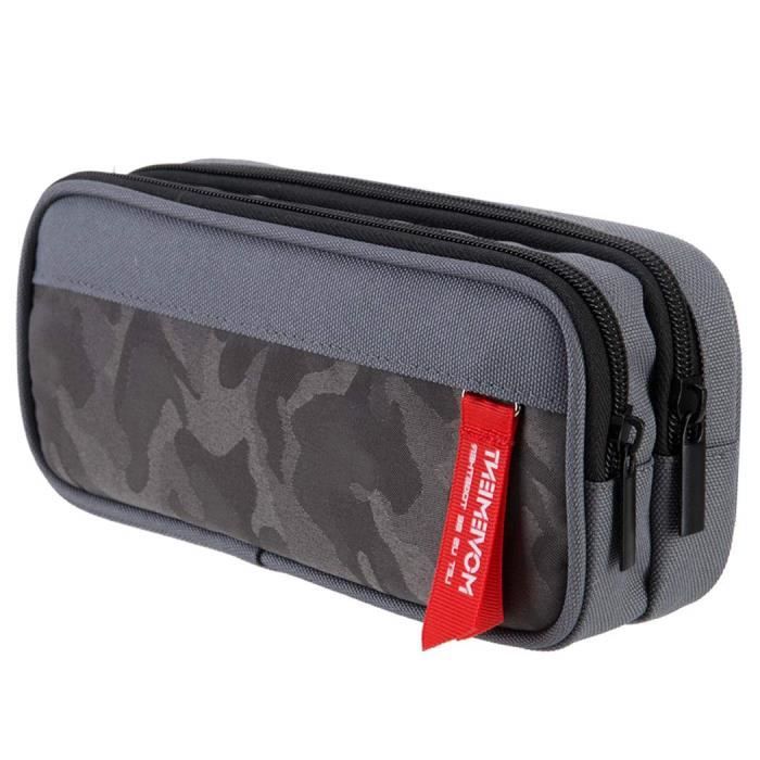 Grand Capacité Trousse Ado Double Compartiments 3D Imprimé Double Compartiment Sac à Crayon Papeterie Sac de Maquillage Organisateur Cadeau Trousse scolaire,Animé Trousses