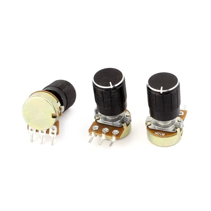 5 pcs B10K 10K ohm 3 terminaux Rotatif Audio B type Potentiomètre Pot