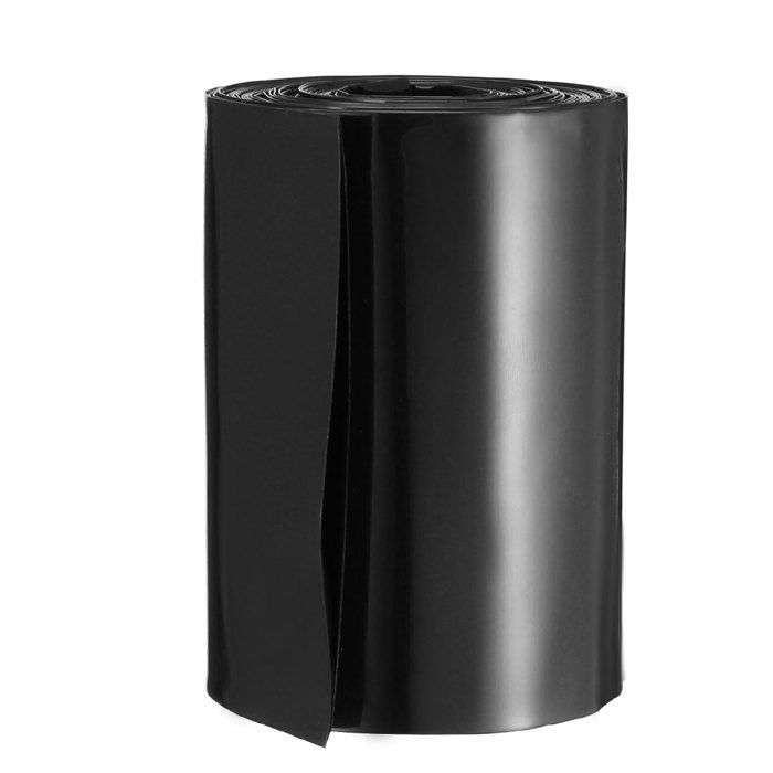 Gaine Thermorétractable PVC Noire - 30 Mm X 3.1 M - Pour Batteries 18650 Et Projets électriques