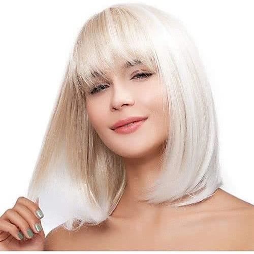 Perruque blonde platine courte deals