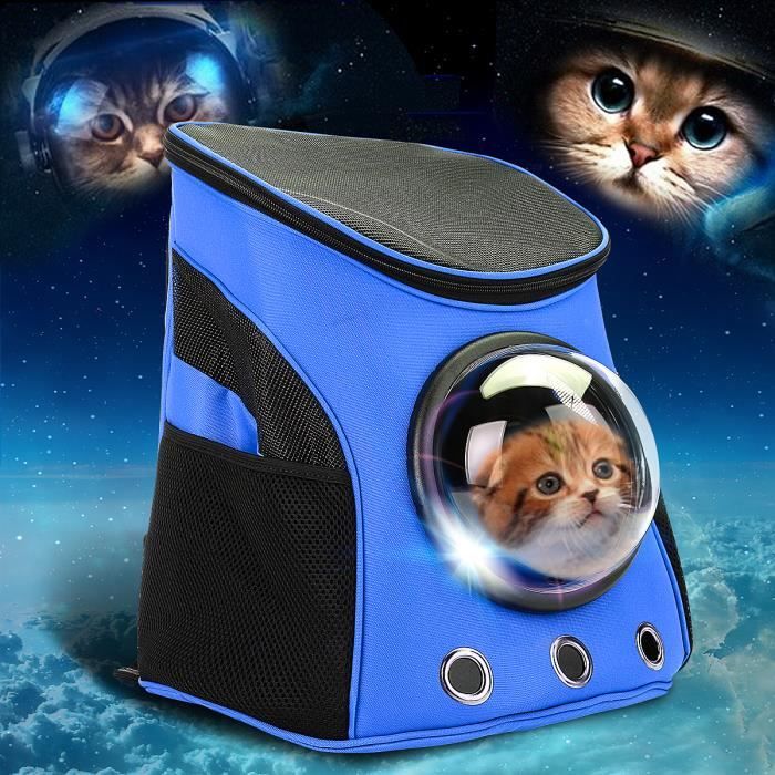 Tempsa Sac A Dos Astronaute Capsule Cage Pour Transport Chien Chat Animaux Voyage Metro Bleu Cdiscount