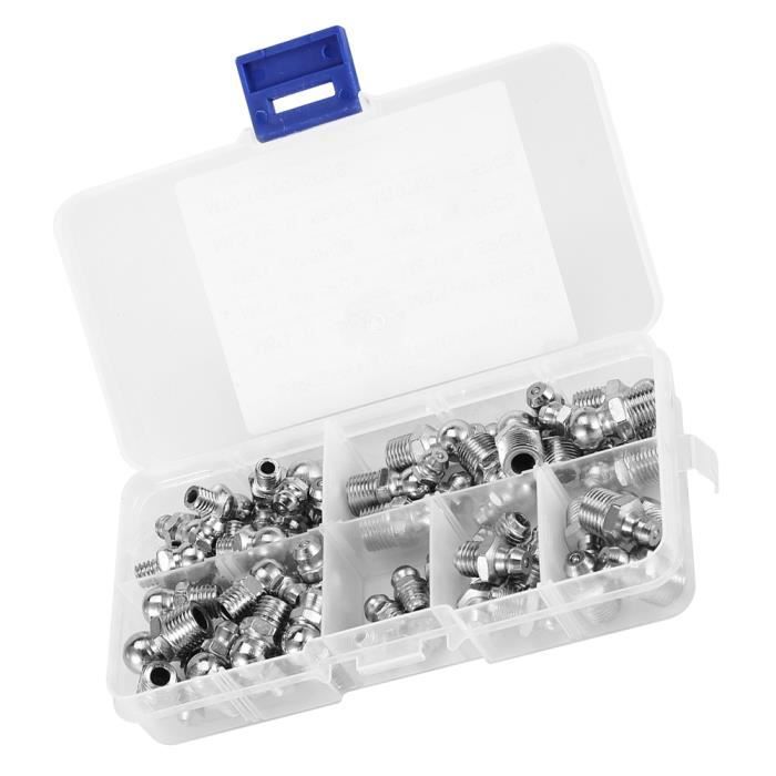 VBESTLIFE Graisseur 32 Pièces M6/M8/M10 Kits D'assortiment De Raccords