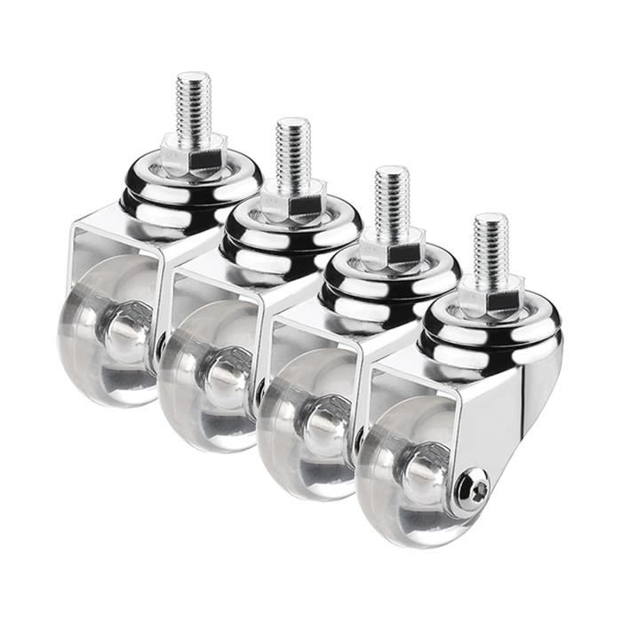 75 Mm Set De 4 Roulettes Pivotantes Avec Frein - Roulettes Pour Meubles