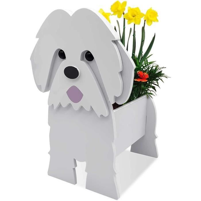 Jardinière Pour Chien En PVC - TRAHOO - Pot De Fleurs En Forme D'animal Mignon - Jardin