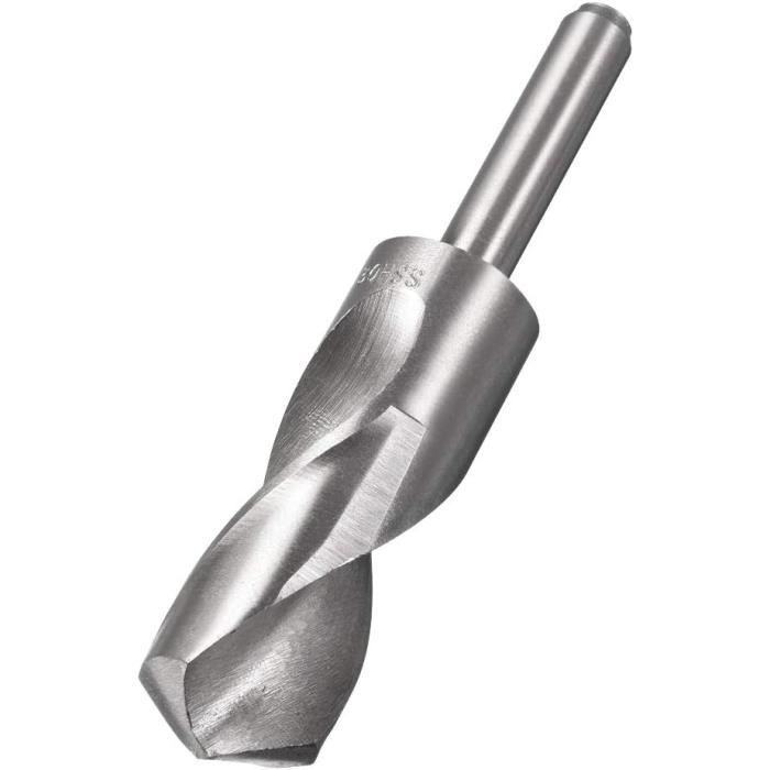 Foret Hélicoïdal Mèche à Queue Réduite 30mm - Acier HSS 9341, Tige Droite 1/2 Pouce, Pour Métal Bois Aluminium Inox