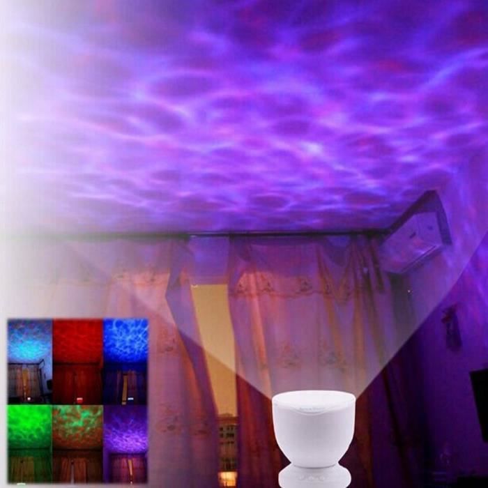 led night light projector romantique ocean multicolore mer vagues daren projecteur lampe mini enceinte