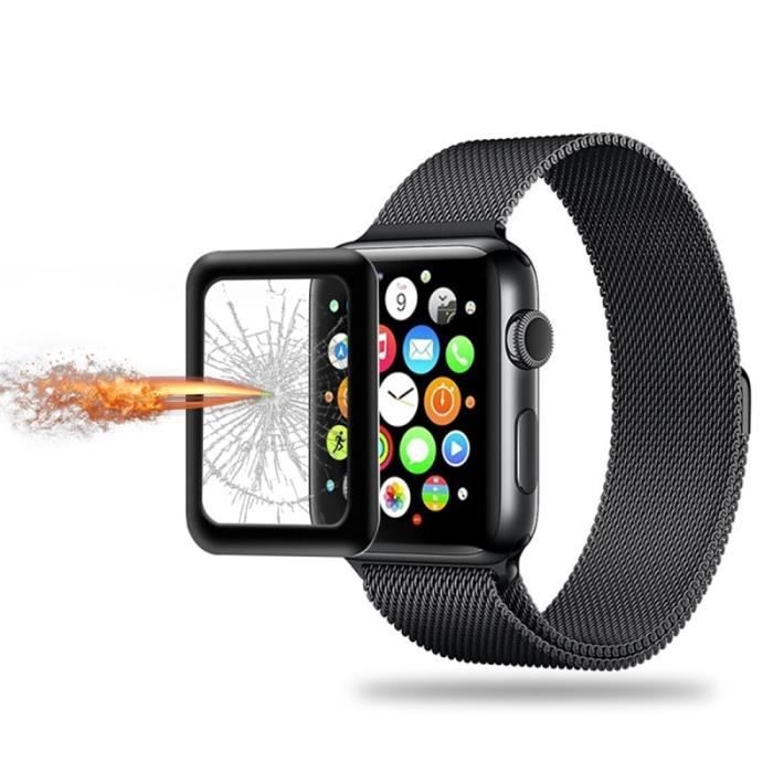 Film de protection cran noir pour Apple Watch S rie 3 42mm 0.2mm
