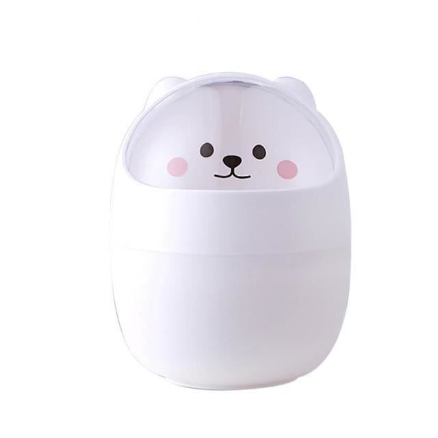 Mini Poubelle Bureau Avec Couvercle - Porte-Stylo Multifonction - Compacte 15.5x10x8 Cm - Organisation Pratique