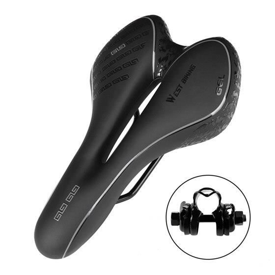 Selle Vélo Confort Boloromo – Large Avec Gel – Noir – Pour Scott – Neuf