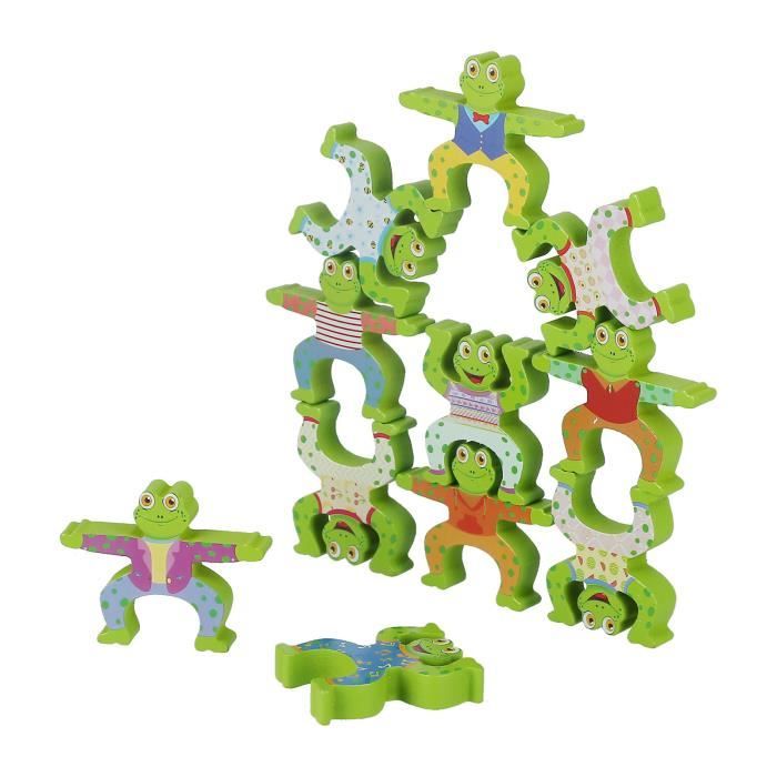 Japace Jeux D'équilibre En Bois, Dinosaure Jouet À Empiler Pour Enfants Blocs D