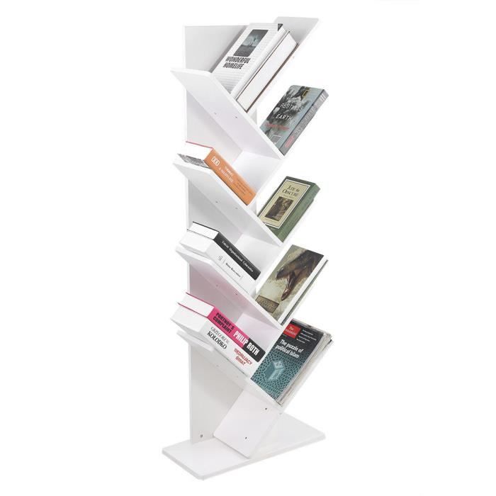 Blanc Etagere De Rangement Organisation De Stockage Bibliotheque