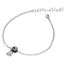 ZéeO Bijoux Chaîne bracelet de cheville acier argenté Obsidienne breloque ZéeO Bijoux Chaîne bracelet de cheville acier argenté Obsidienne breloque