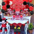 Support A Decorer Oacl1 Decorations De Fete D Anniversaire Sur Le Theme De Minnie Rouge Et Noir Pour Banniere Joyeux Anniversaire G Achat Vente Banderole Banniere Cdiscount