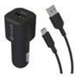 MUVIT FOR CHANGE Pack Chargeur Voiture 12W + Câble USB C - 1.2 m - Noir-1