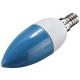 4x Ampoule 2W E14 Couleur Pure 10 LED Bougie Veilleuse Atmosphère 200lm Bleu-1
