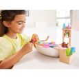 Barbie coffret Bain Coloré avec poupée blonde baignoire figurine chiot et accessoires jouet pour enfant-1