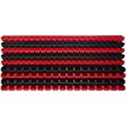 Système de rangement 174 x 78 cm a suspendre 178 boites bacs a bec XS et S noir et rouge boites de rangement-1