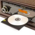 Fenton Memphis Platine vinyle Bluetooth DAB/FM - Bois foncé, lecteur CD/cassette, MP3, port USB lecture et enregistrement-1