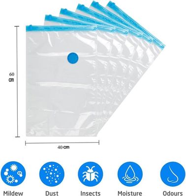 Sacs De Rangement Sous Vide - Lot De 5, 60 X 40 Cm, Pour Vêtements, Couettes, économie De Place