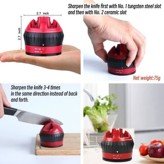 Pour Couteaux Cuisine Extérieur Aiguiseur De Couteaux Portable - Affûteur Manuel Pour Couteaux De Cuisine Et Outils De Jardin | 2 Pièces Affilacoltelli Victorinox