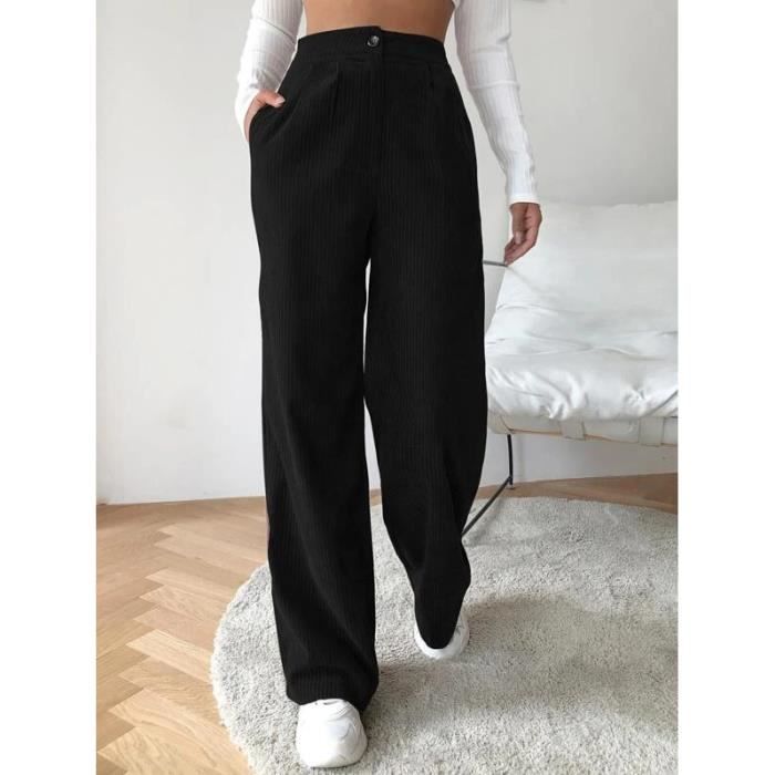 Pantalon de grossesse coupe large côtelé