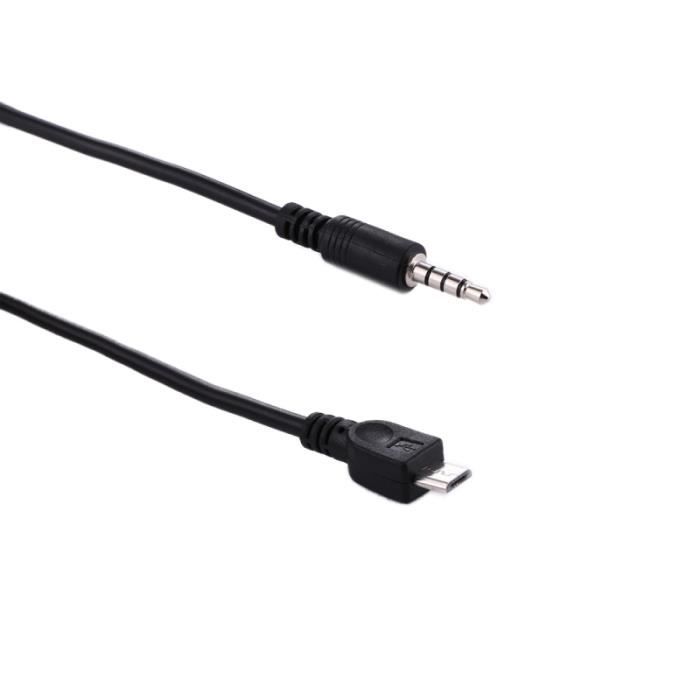 Cable Audio Court - 20cm - câble auxiliaire 3,5mm - Male Male - Cable Jack  pour Voiture, TV, PC - Noir - 0,2m cavo aux Cord[L511] - Cdiscount  Informatique