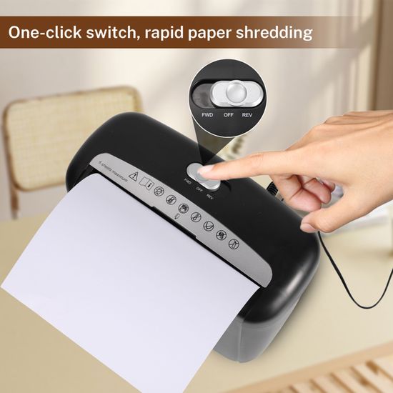 Déchiqueteur Manuel Portable Pour Documents A4/A6 – Sans électricité, Conception Compacte ZJchao