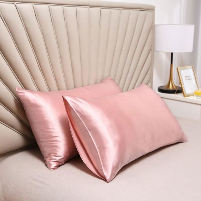 parures uni satin de coton (ref 18) rose paudre - ideal brod