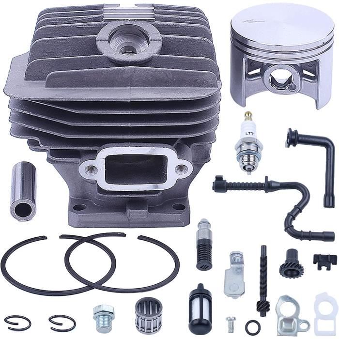 Kit Piston Et Cylindre 44 Mm Pour Débroussailleuse 52CC - Inclut Cylindre, Piston, Joints, Segments, Roulement - 5 Pièces - 11