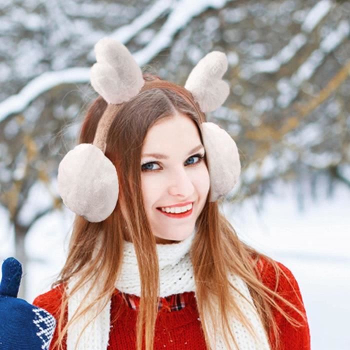Cache-oreilles d'hiver pour femme, cache-oreilles mignon en forme de bois  de cerf, peluche douce et chaude pour l'hiver, bande[895] - Cdiscount  Prêt-à-Porter