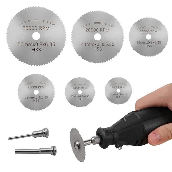 Scie Dremel Disques De Coupe Pour Dremel, HSS, Lame Mini Scie Circulaire Pour Couper Bois Plastique Et Metal 75390201 Dremel Accessoires