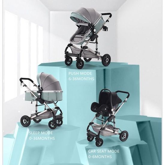 Luxe Bebe Poussette Haute Landview 3 En 1 Bebe Poussette Portable Bebe Poussette Bebe Landau Bebe Confort Pour Nouveau Ne Cdiscount Sport