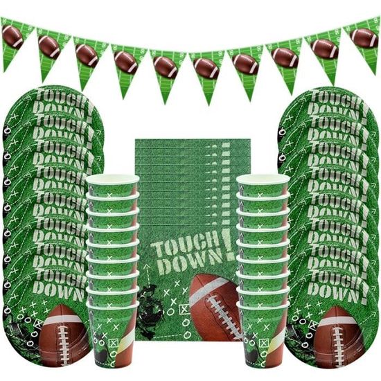 B04 8pcs Knives Ballon De Rugby Pour Fete De Football Americain Decoration De Gateau Banniere De Joyeux Anniversaire Fete D A Cdiscount Maison