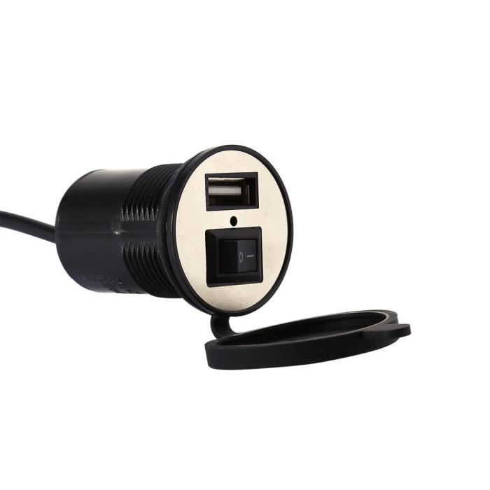 Chargeur USB Chargeur d'alimentation de téléphone portable de moto USB Prise  de port étanche 12V - Cdiscount Auto