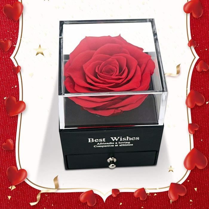 Sweetime Coffret Cadeau Roses Préservées Éternelles - Idéal Saint Valentin, Fête Des Mères