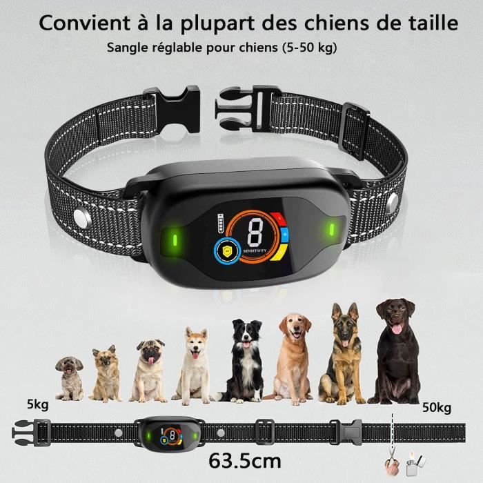 BEA® PD 258-S Collier Anti-aboiement Pour Chiens Collier Anti-aboiement